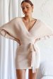 Cameo Long Batwing Knit Dress Nude For Cheap