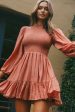 Secret Garden Long Sleeve Smocked Bodice Dress Rose Supply