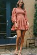 Secret Garden Long Sleeve Smocked Bodice Dress Rose Supply