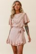 Angelique Tassel Bust Wrap Bottom Dress Mocha For Cheap