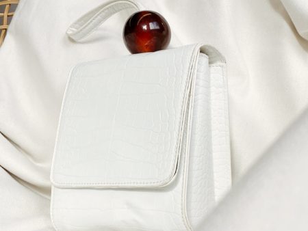 Audrey Wrist Strap Bead Purse White Supply