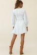 Agnes Long Sleeve Pleat Detail Dress White Hot on Sale