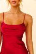 Well Versed Pleated Bust Front Split Dress Wine Hot on Sale