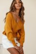 Amara Long Sleeve Knit Top Mustard Supply