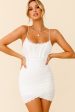 Angel Song Scoop Neckline Lace Bodycon Dress White Hot on Sale