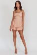 Well Versed Cowl Neck Flounce Romper Peach Online