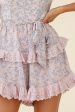 Tulsa Off Shoulder Waist Tie Frill Romper Floral Print Pink Online Sale