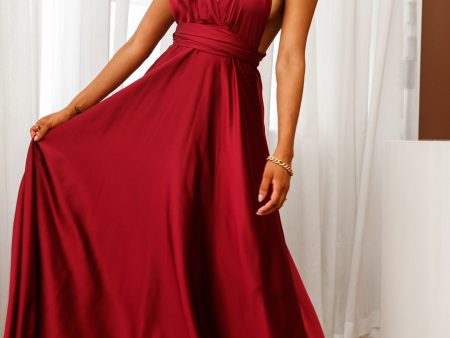 Ariana Multiway Maxi Dress Wine Online