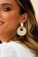 Zulu Faux Straw Earrings Beige Online