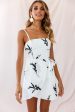 Wattle Floral Wrap Dress White Black Fashion