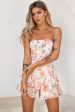 Maddox Fit & Flare Bandeau Romper Rose Print Pink Online now