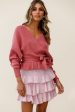 Amara Long Sleeve Knit Top Rose Online Sale