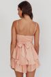 Well Versed Cowl Neck Flounce Romper Peach Online