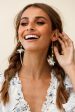 Willah Cascading Flower Bead Earrings White Online now