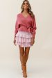 Amara Long Sleeve Knit Top Rose Online Sale