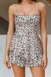 Well Versed Cowl Neck Flounce Romper Animal Print Beige Supply