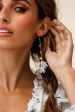 Willah Cascading Flower Bead Earrings White Online now