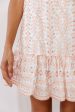 Albion Scalloped Fluted Hem Dress Rose Embroidery Online now