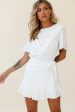 Angelique Tassel Bust Wrap Bottom Dress White Online Sale