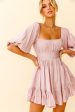 Abby Off-Shoulder Tie-Up Back Dress Blush For Cheap