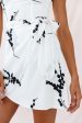 Wattle Floral Wrap Dress White Black Fashion