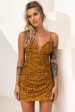 All That Jazz Cami Strap Mini Dress Leopard Print Mustard Cheap