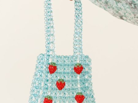 Taryn Beaded Berry Bag Blue For Discount