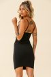 Argentina Crossover Bust Bodycon Dress Black Online now