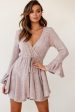 Wait For It Long Sleeve Drawstring Dress Blush Discount