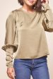 Westminster Leg-of-Mutton Sleeve Blouse Olive For Discount