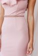 Ari Ruffle Crochet Detail Mini Dress Blush Hot on Sale