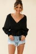 Amara Long Sleeve Knit Top Black For Sale