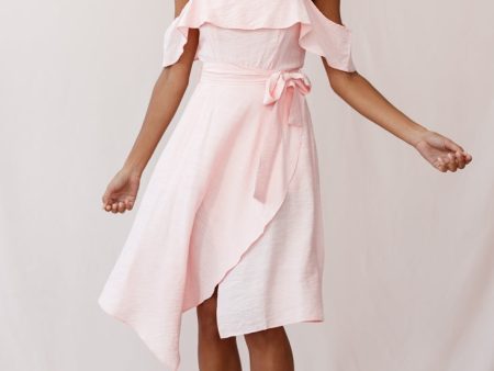 Adali Flowy Summer Midi Dress Pink For Discount