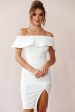 Alina Elegant Bodycon Dress White Online now