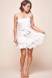 Wilshire Tiered Ruffle Hem Spaghetti Strap Dress White Online Sale