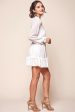 Tracee Open Back Ruffled Hemline Dress White Hot on Sale