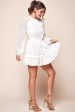 Tracee Open Back Ruffled Hemline Dress White Hot on Sale