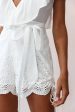 Kipper V-Neck Scalloped Romper White Online Sale