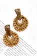 Zulu Faux Straw Earrings Tan Online now