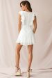 Wilton Ruffle Shoulder A-Line Dress White Online