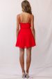 Zeta Bust Tie A-Line Dress Red Supply