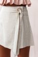 Amalfi Linen Eyelet Skort Natural Online Sale