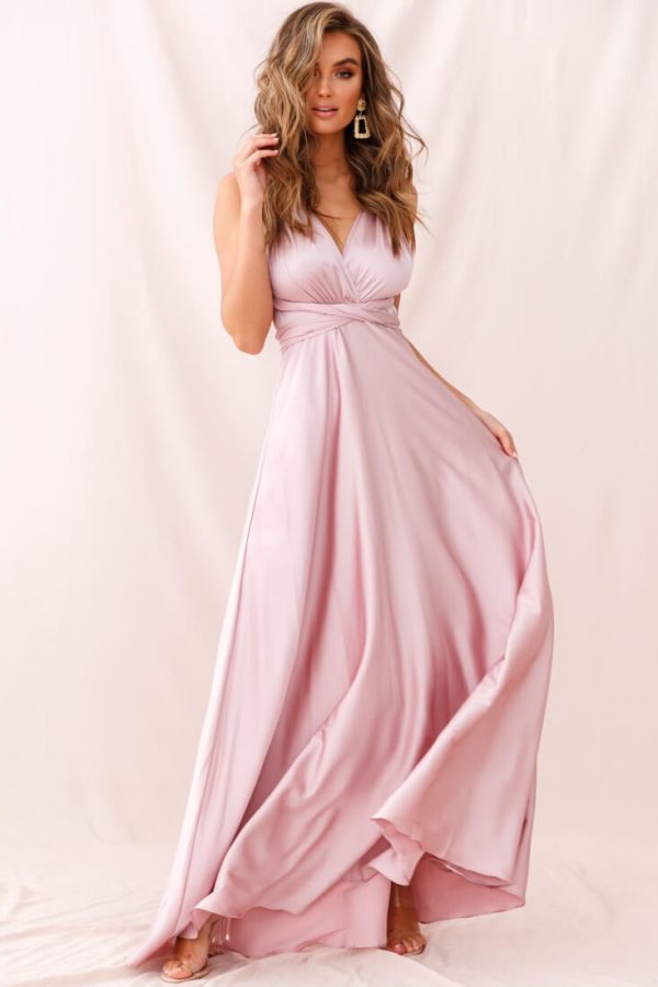 Ariana Multiway Maxi Dress Blush For Sale