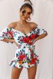 Ambrosia Off-Shoulder Floral Romper White Discount