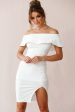 Alina Elegant Bodycon Dress White Online now