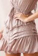 Willah Pintuck And Frill Detail Drawstring Dress Mocha Online now