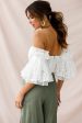 Arna Bell Sleeve Off-Shoulder Top White Hot on Sale