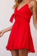 Zeta Bust Tie A-Line Dress Red Supply