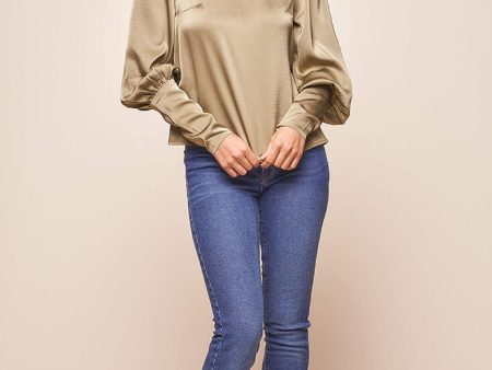 Westminster Leg-of-Mutton Sleeve Blouse Olive For Discount