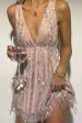 Ariana Sequin Party Dress Nude Multi Supply